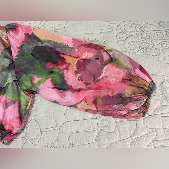 NEW MISA Los Angeles AMAN TOP Sz M Watermelon Tourmaline Cropped - Picture 5 of 9